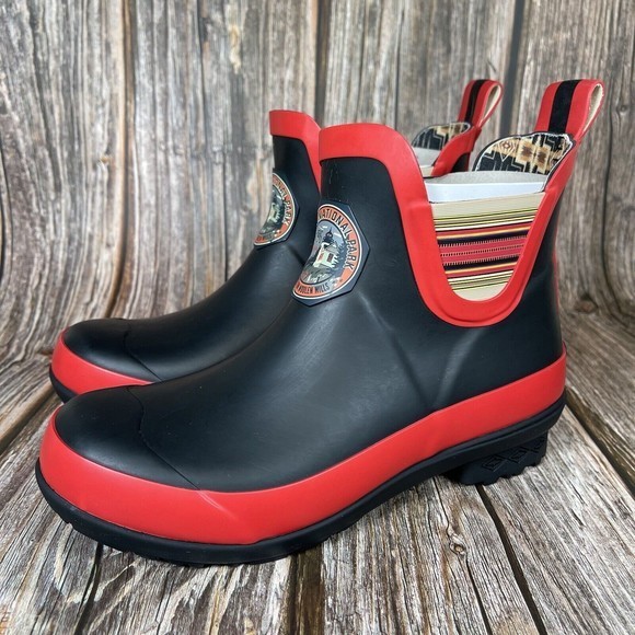 Pendleton Shoes - Pendleton Womens Heritage Crater Lake National Park Acadia Black Rainboot Size 5